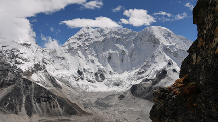 Himalayas on the mountain peaks of the ice kingdom