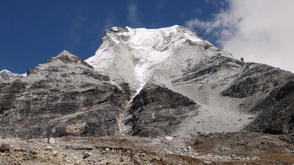 Himalayas, the highest mountains in the world, and the wild beauty of the mountain landscape