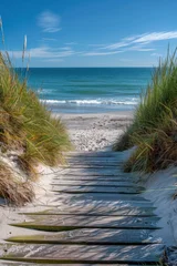 Beach Path Through Sand Dunes.