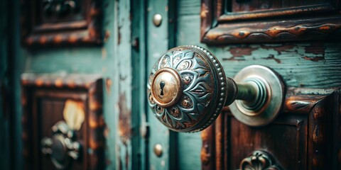 Fototapeta premium A Study of Vintage Door Hardware