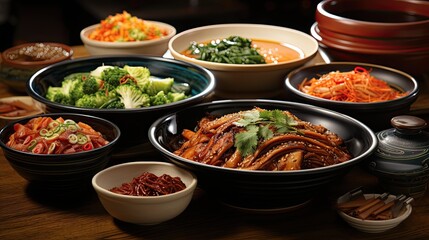 Obraz premium Assorted food set. 