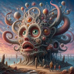 Obraz premium very strange photorealistic detailed illustration with deep meaning 