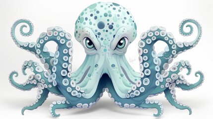 Fototapeta premium Ocean Cephalopod Illustration