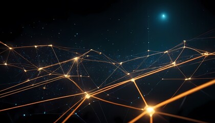 network background with big data collection dark blue background. Digital 14