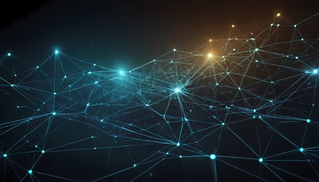 network background with big data collection dark blue background. Digital 11