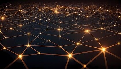 network background with big data collection dark blue background. Digital 7