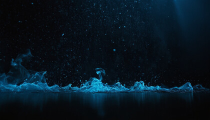 particle, science, abstract, illustration, technology, datum, background, atom, connection, horizontal, motion, blue, design, geometric shape, pattern, vector, virtual reality, analysis, 8