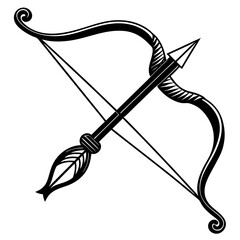 bow and arrows vector illustration