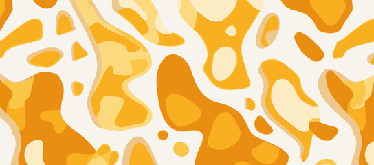 Abstract background with yellow and white organic shapes