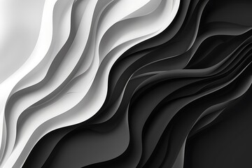 Obraz premium Abstract Black and White Wave Background