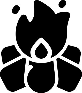 UI bonfire Vector Icon Illustration. Glyph Style