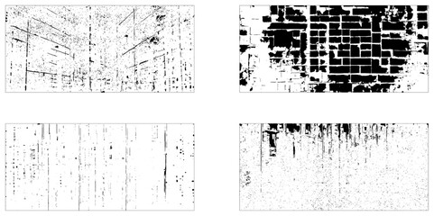 Grungy decoration elements for social, Vintage grunge background with dirty edges and scratches. 