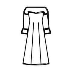 dresses evening gowns line icon vector. dresses evening gowns sign. isolated contour symbol black illustration