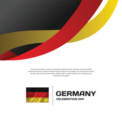 Square abstract banner germany template design