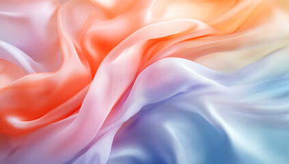 Fototapeta premium soft, flowing fabrics in pastel colors, creating an abstract background