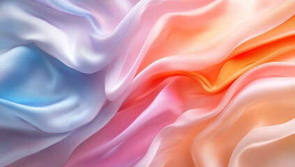 Obraz premium soft, flowing fabrics in pastel colors, creating an abstract background
