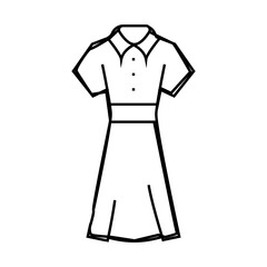 dresses day and casual line icon vector. dresses day and casual sign. isolated contour symbol black illustration