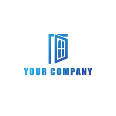 Door logo design template element