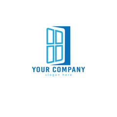 Door logo design template element