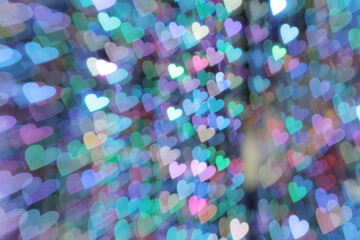 a Blurred Christmas lights in the shape