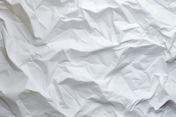 Processed collage of crumpled white paper sheet texture. Background for banner, backdrop or texture
