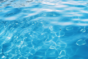 Processed collage of blue water waves texture in sunlight. Background for banner, backdrop