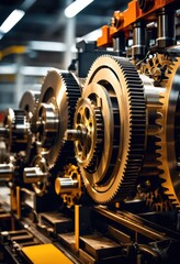 Fototapeta premium robust machinery operating efficiently dynamic production workflow precise mechanisms streamlined processes, automation, operation, efficiency, industry