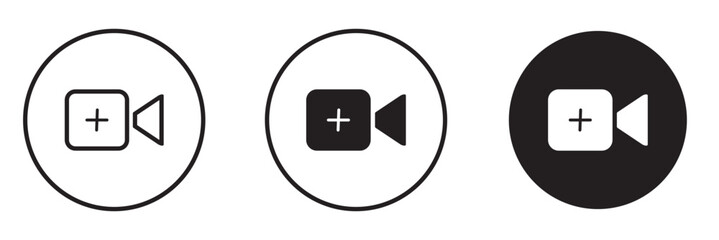 Video camera icons set on white background. Video camera vector icon. Camera Icons. Movie Sign. Cinema