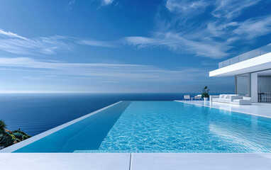 Obraz premium Modern high-end villa building scene background