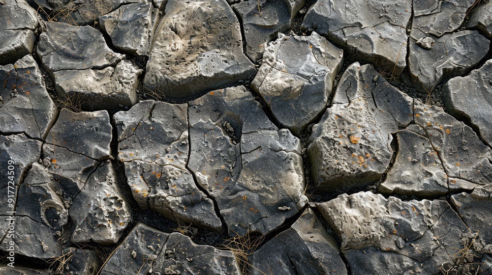 Wall mural cracked and rugged stone background