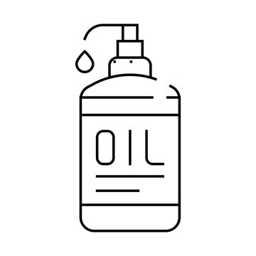 recommend clip art: oil massage line icon vector. oil massage sign. isolated contour symbol black illustration