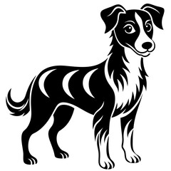 Dog  silhouette vector illustration