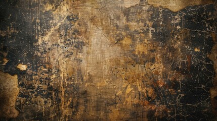 Obraz premium Vintage Grunge Wallpaper Design with Old Paper Texture and Scratches