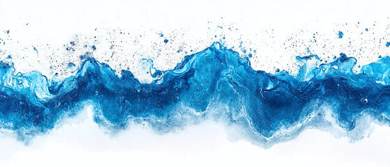 Fototapeta premium water shimmering like a wave on a white background