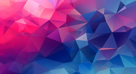 Fototapeta premium blue and red colors, vector illustration of a high poly background, a high poly geometric texture, and a polygonal pattern, flat design 