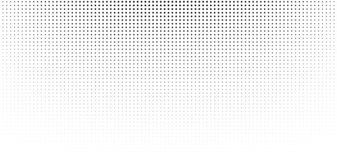 Halftone gradient. Dotted gradient, smooth dots spraying and halftones dot background seamless horizontal geometric pattern vector template set.