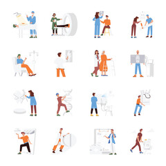 2-01.epHandy Set of Healthcare Services Flat Illustrations 

s
