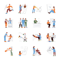 Latest Pack of Medical Service Flat Illustrations 


