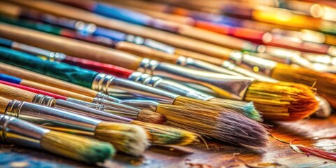 Obraz premium selective focus and shallow depth of field of paint