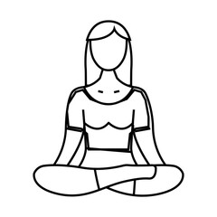 mindfulness meditation line icon vector. mindfulness meditation sign. isolated contour symbol black illustration