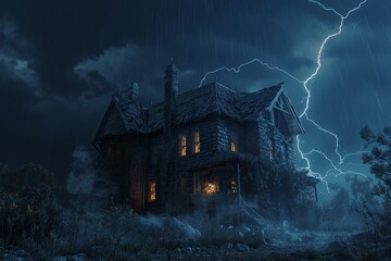 ai generative creepy mad scientist castle