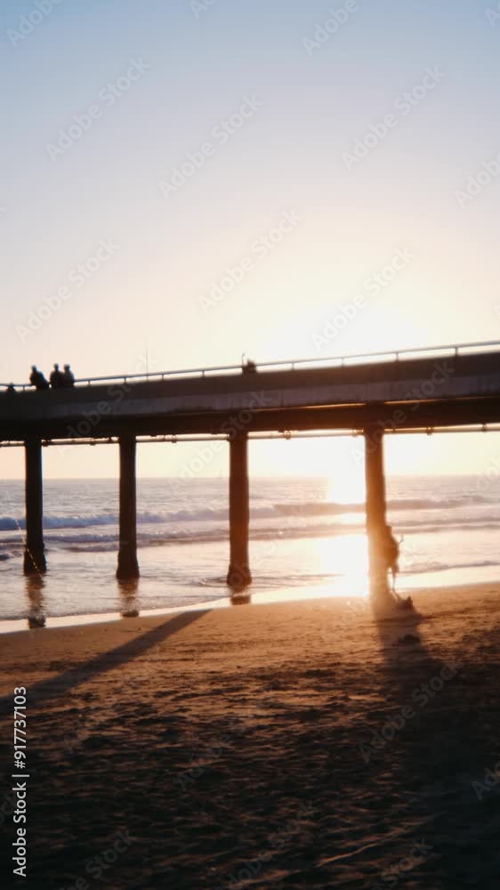 Canvas Prints sunset on the pier