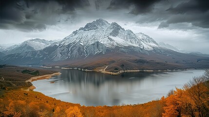 Top view to the river  