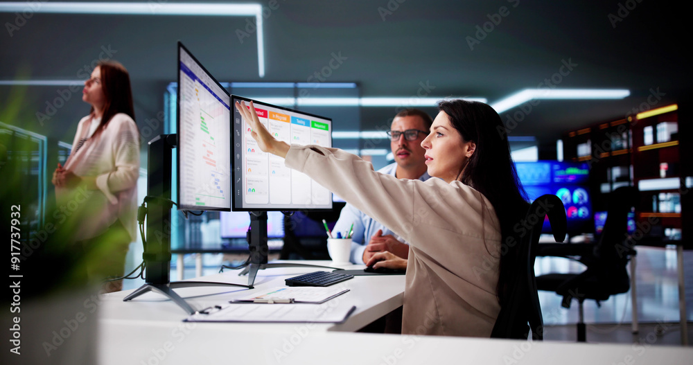 Poster Agile Business Team Using Kanban Board