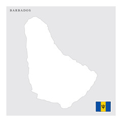 babados country map and flag.eps