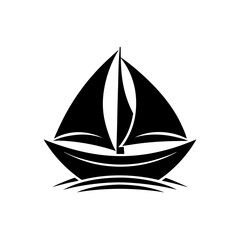 Sail logo design silhouette vector template illustration