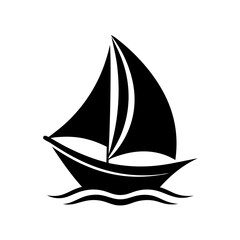Sail logo design silhouette vector template illustration