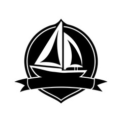 Sail logo design silhouette vector template illustration
