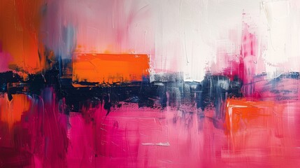 Vibrant Abstract Art with Bold Color Strokes