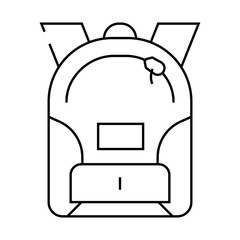backpack bag line icon vector. backpack bag sign. isolated contour symbol black illustration